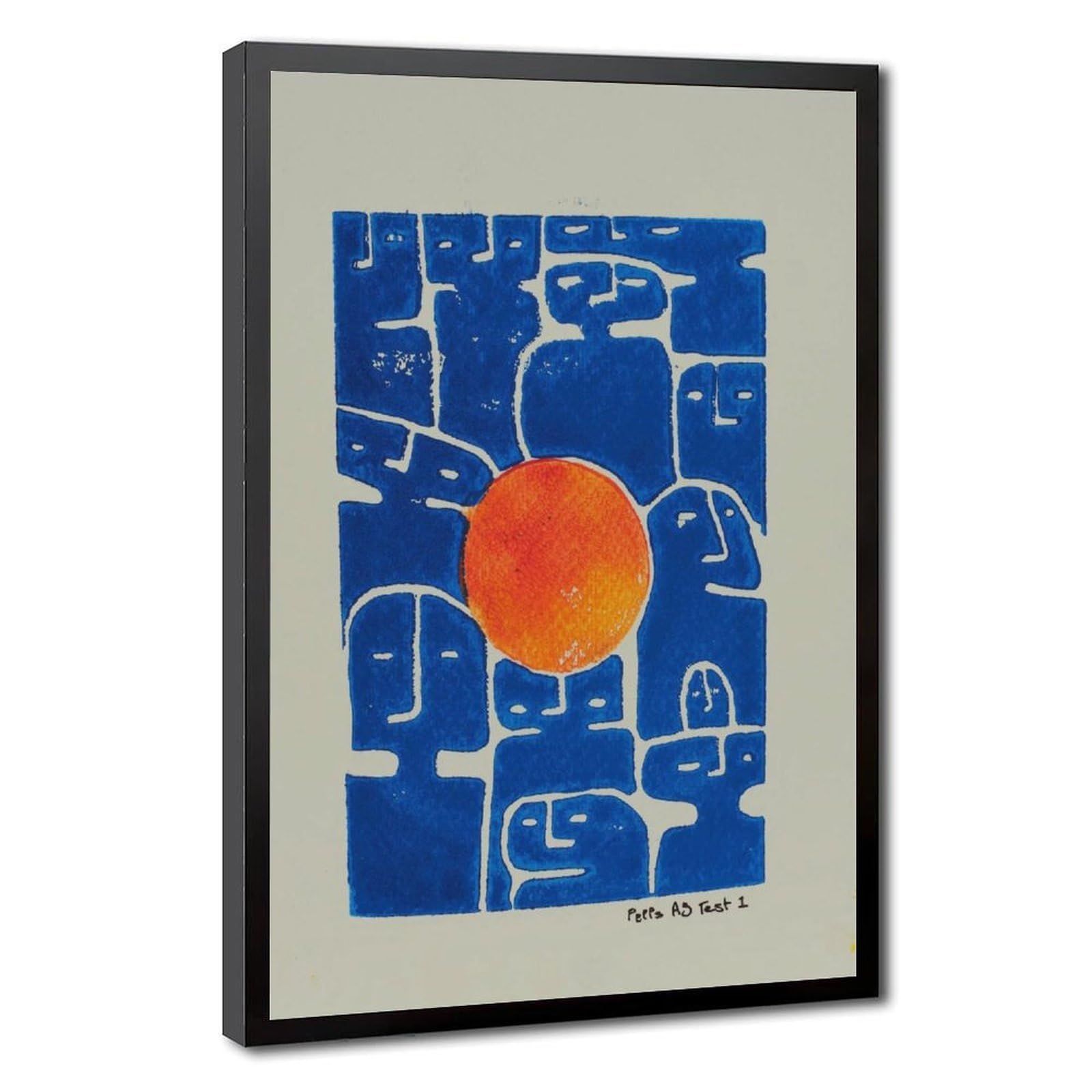 Bareronor Abstract Faces Canvas Poster Bedroom Decor Landscape Office Room Decor Gift 8" L X 12" W
