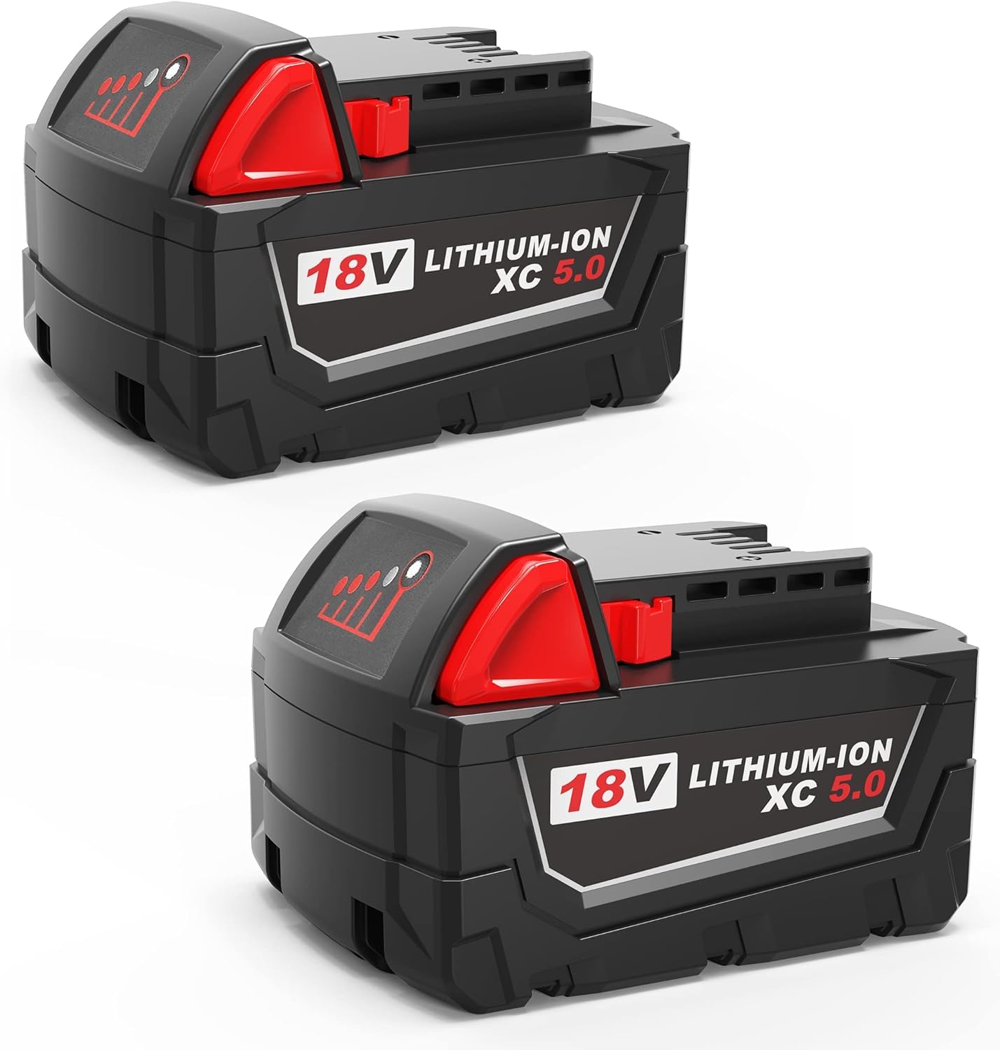 18V 48-11-1850 5.0 AH 2Pack Replacement for Milwaukee M18 Battery,Compatible with All Power 18V Milwaukee Power+ Tools