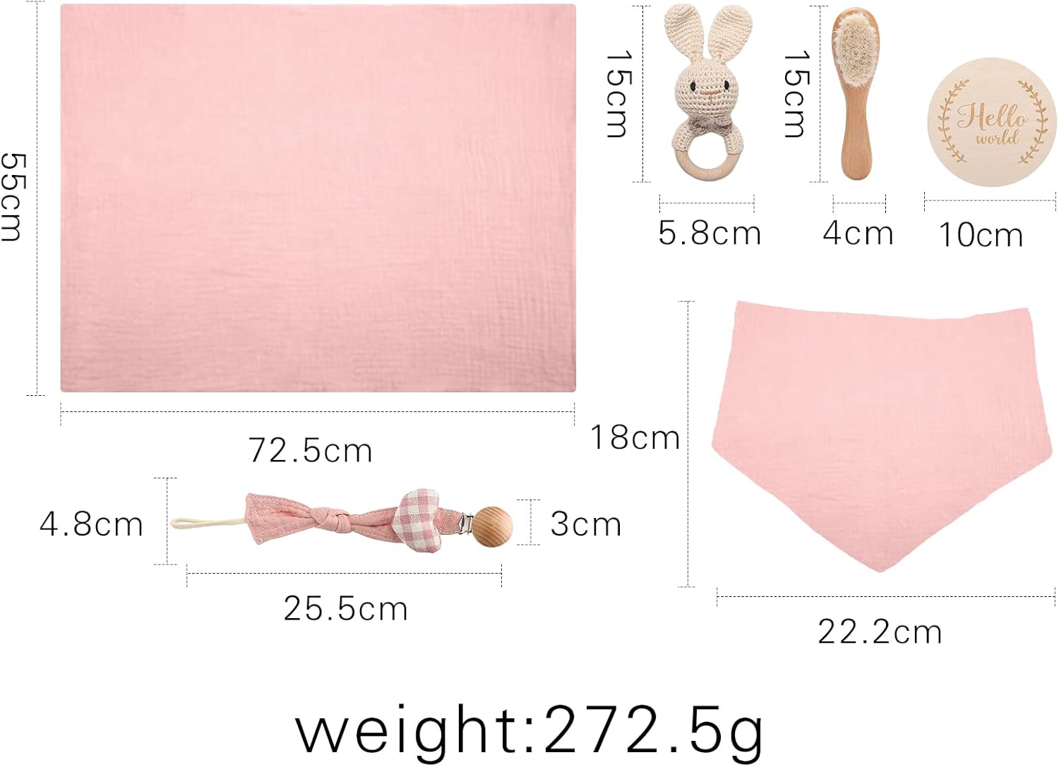 Baby Gift Set for Newborn New Baby Gift Set - 6 PCS Newborn Baby Essentials Baby Bath Set with Baby Blanket Baby Rattle - New Born Baby Girls Gift & Baby Boy Gifts for Baby Shower (Bunny-1) : Baby