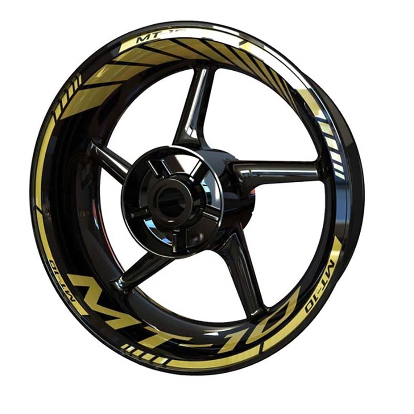 Motorcycle Racing Equipment Wheel Tire Rim Decoration Adhesive Decal Stickers for Yamaha Mt10 Mt 10 Sp Decorative(Color12)
