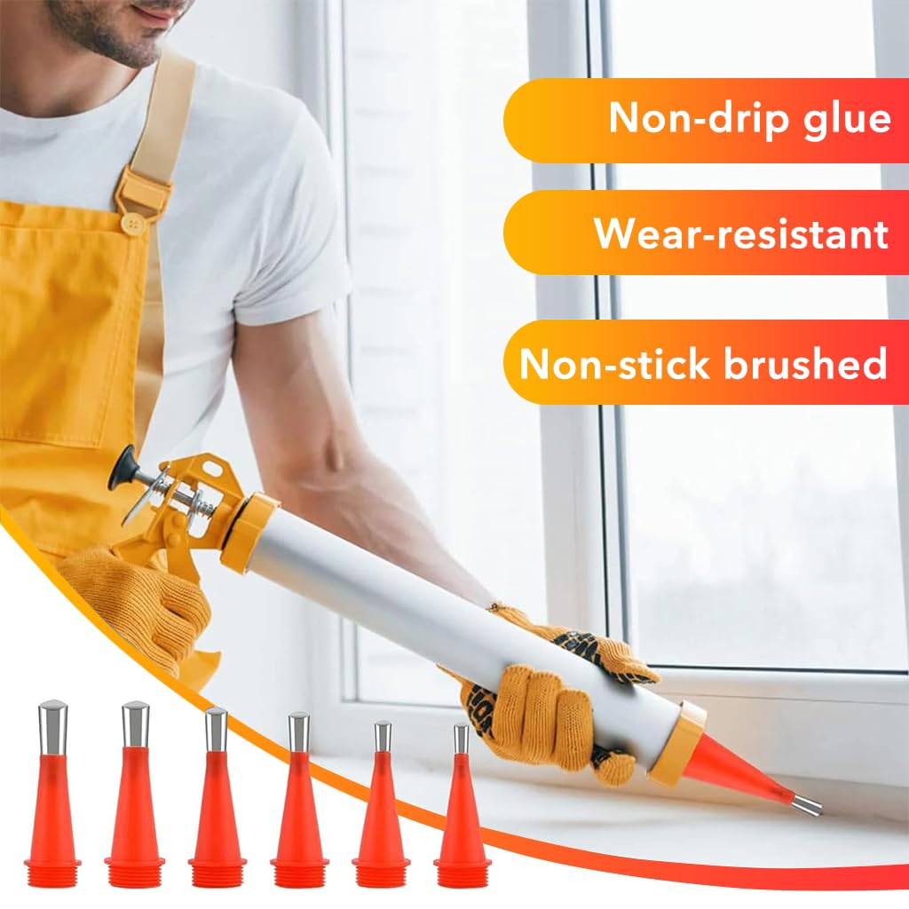 Serplex Caulking Nozzles - Stainless Steel Set -6