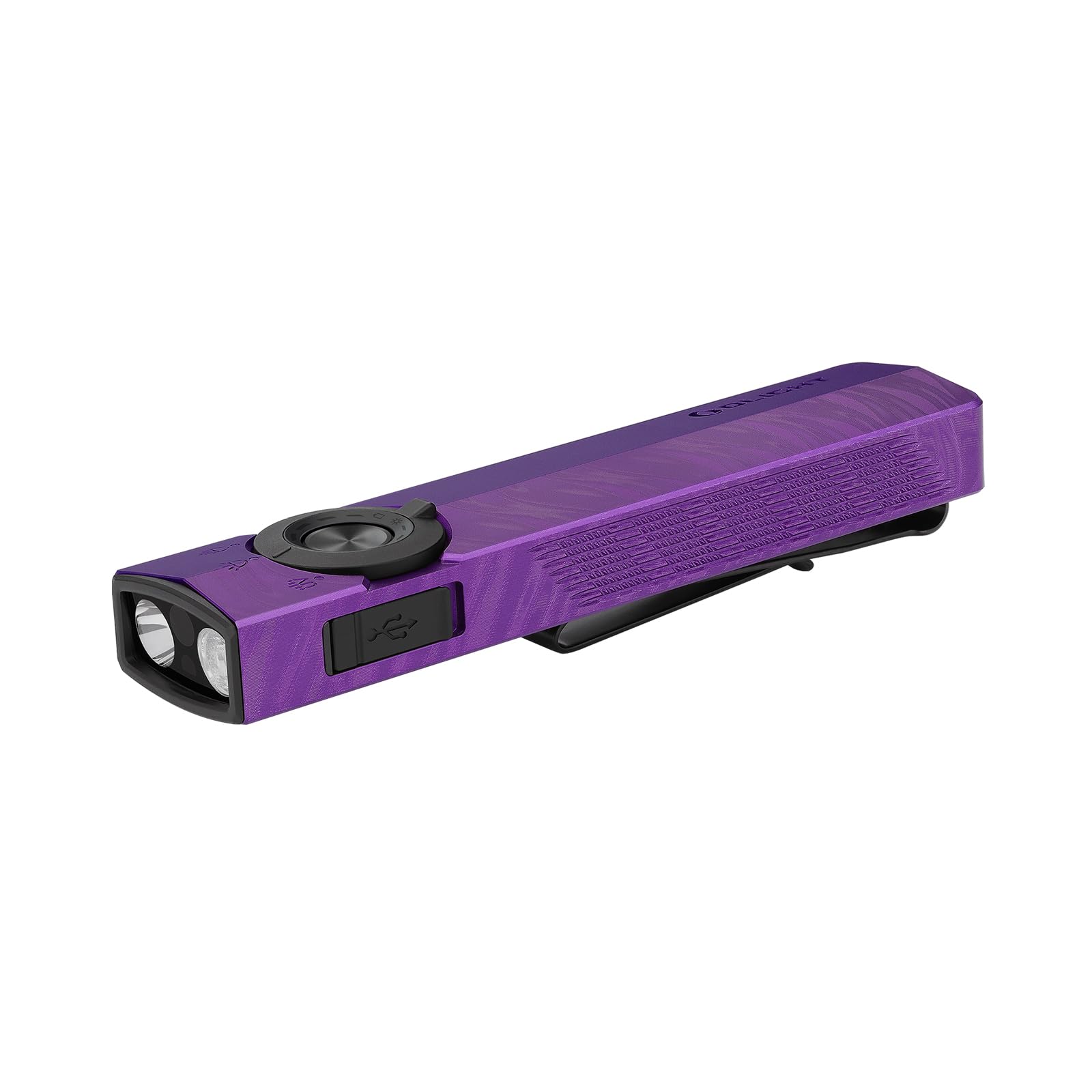 OLIGHT ArkPro Flat Unibody EDC Torch with Multi-Light Source, Nebula Violet