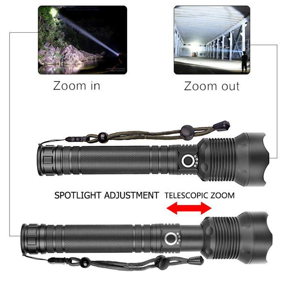 Flashlight 10000 lumenów XHP70 Most Powerful Zoomable LED USB Rechargeable Tactical Flashlight