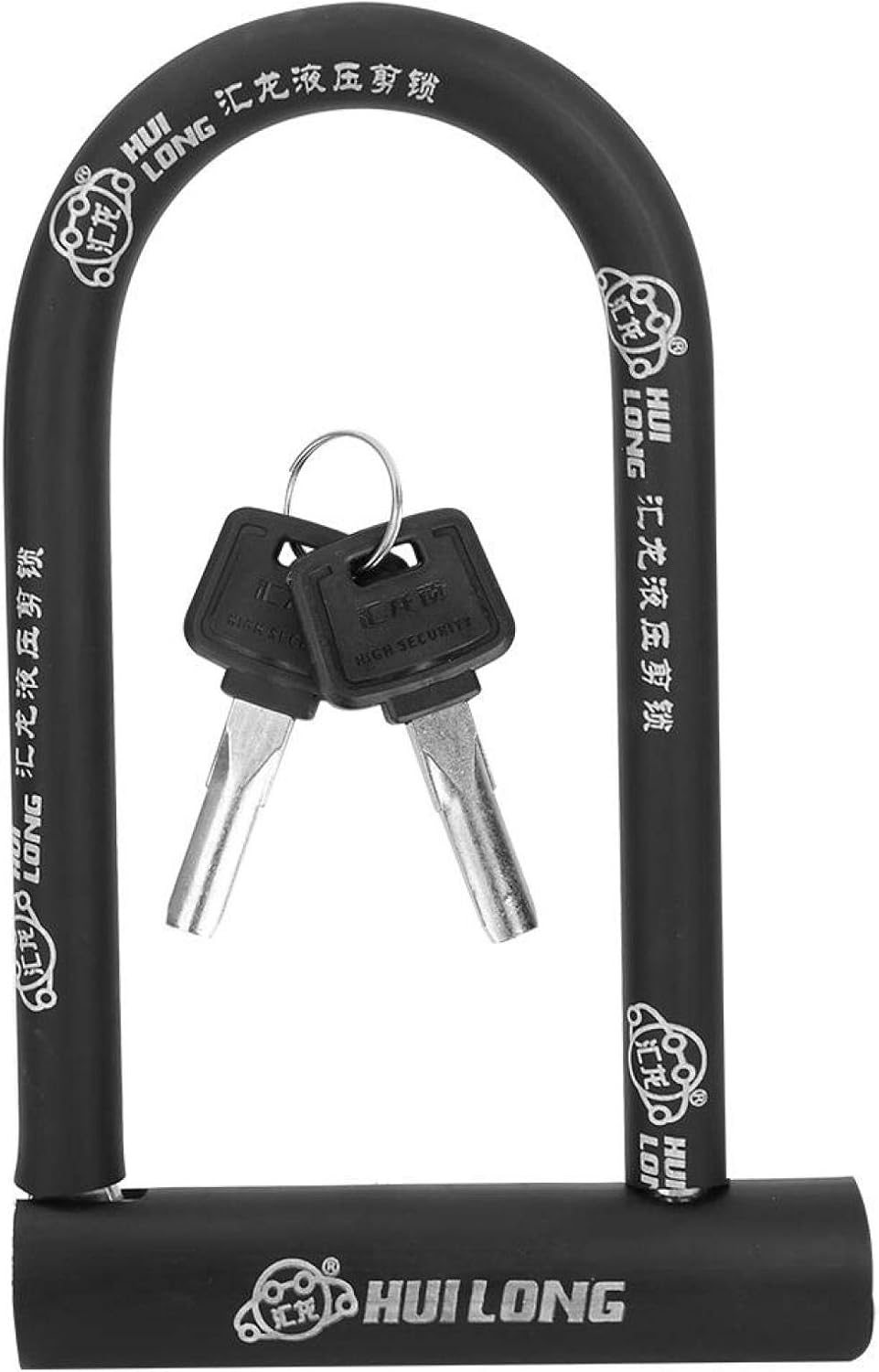 Anti Theft Waterproof Rustproof Pure Copper Core Locks,Bike U Shaped Steel Lock, Suita for Office Doors Motorcycles and Shop Doors (Blue), Bike U Shaped Steel Lock, Anti Theft Waterproof Rubi (Black)