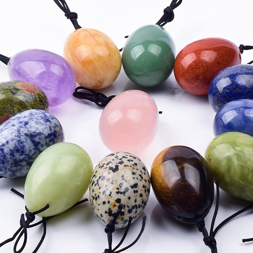 45X30MM Naturel Jade Yoni Egg Femmes et Hommes Outil D'exercice Kegel pour Plancher Pelvien -BA