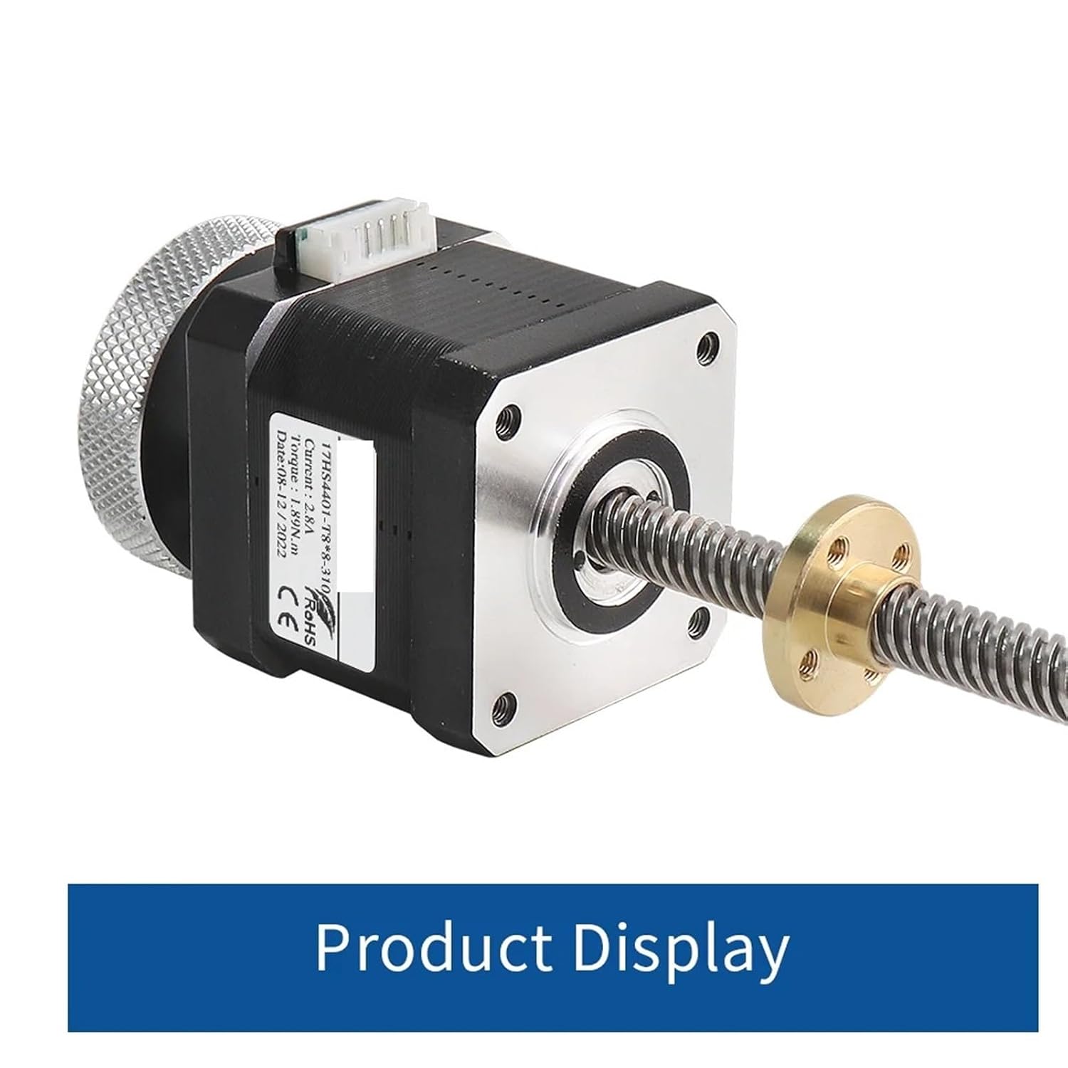 Nema17 Stepper Motor 1.5A 40N.CM 17HS4401S-T8*8 350mm 4 Leads Axis with Trapezoidal Screw for milling Machine(310MM)