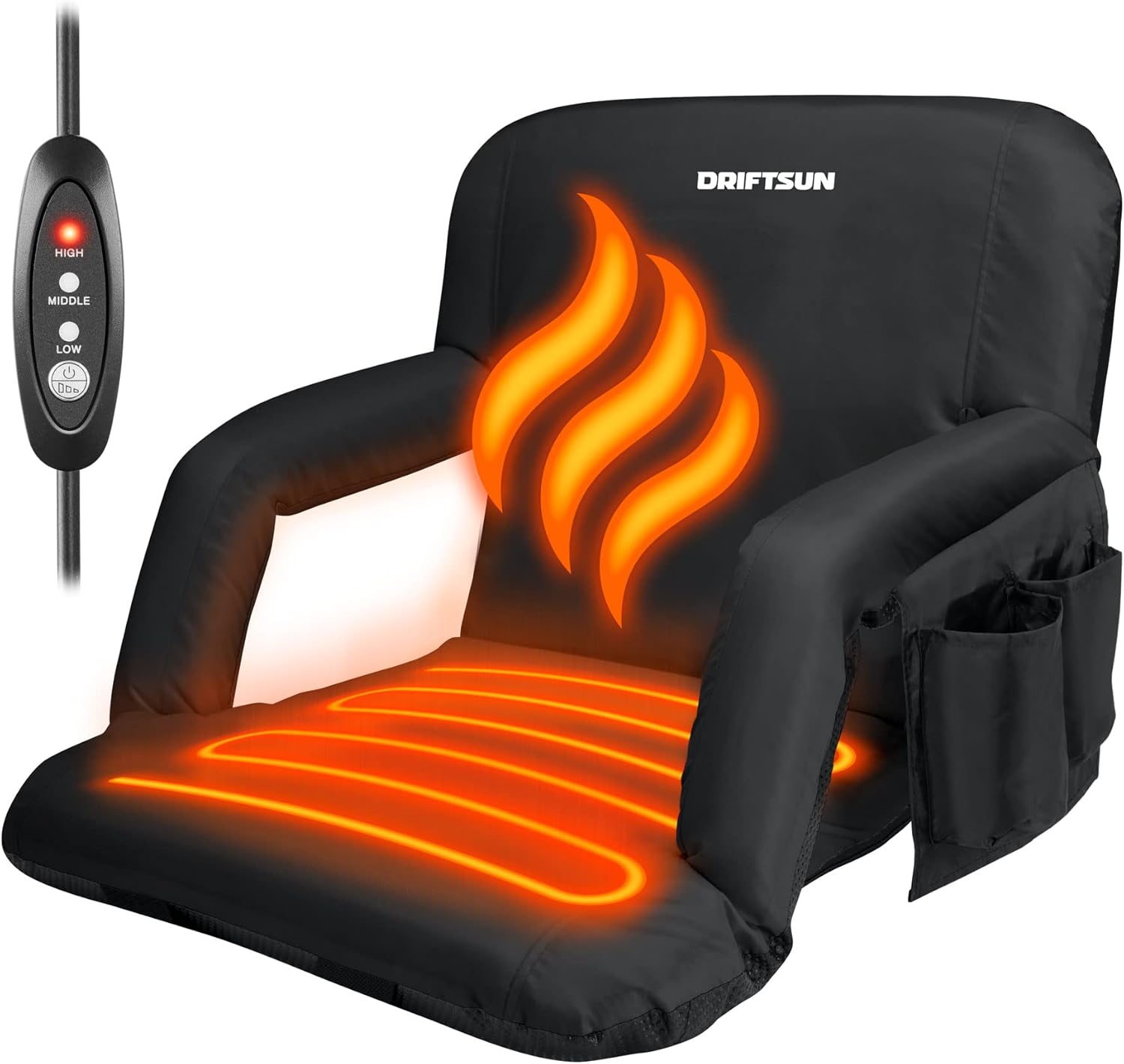 Driftsun Heated Stadium Seats with Back Support, Heated