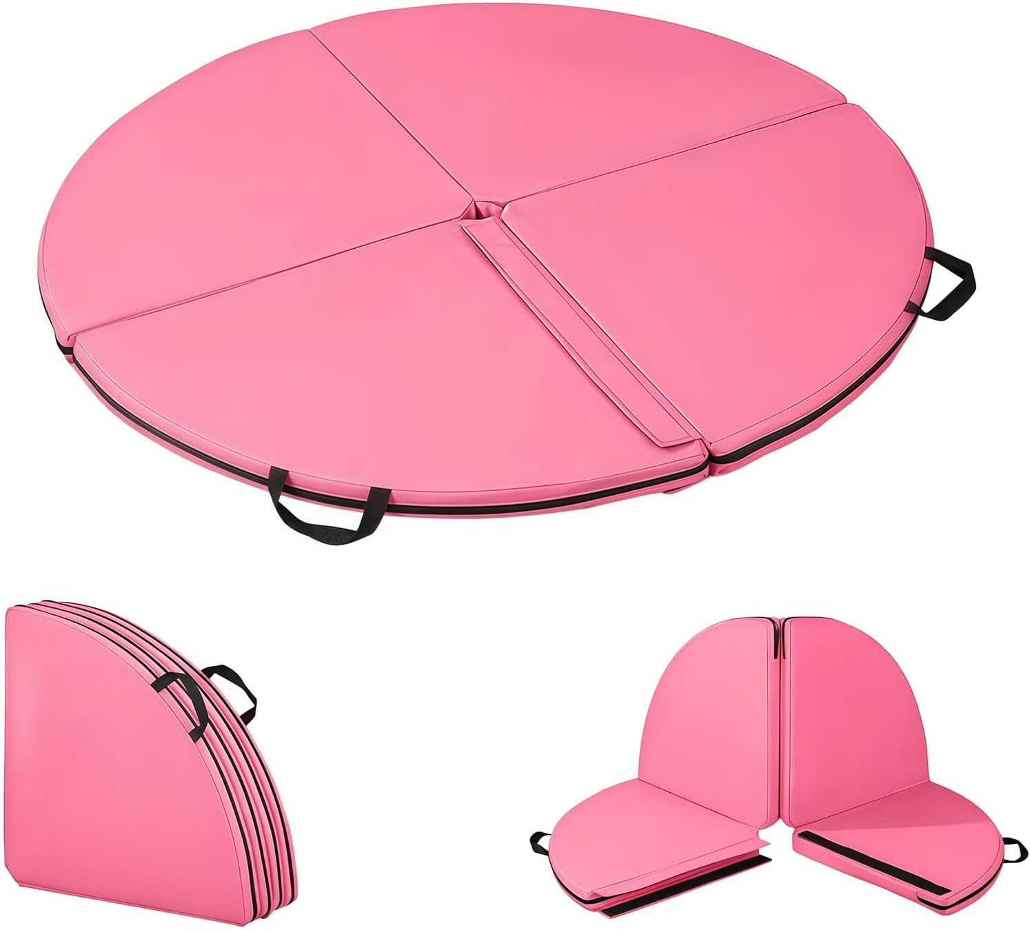 Foldable Dance Crash Mat with Carry Handles - EPE Foam Padding for Safe Landing Cushion in Home, Gym, Yoga & Fitness - Portable, Lightweight, Durable Crash Pad