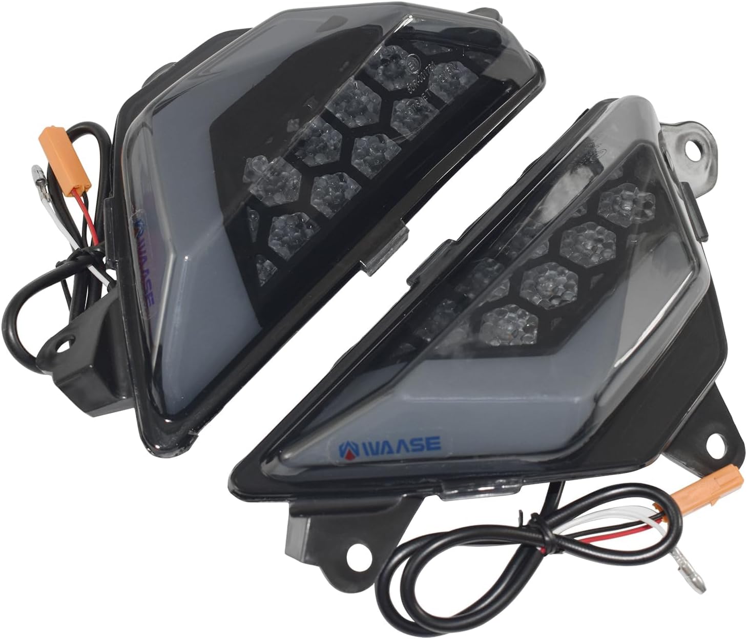 Motorcycle E-Mark LED Front Turn Signals Blinker Indicator Daytime Running Light For KAWASAKI Ninja 500 SE EX500 2024 2025 (Smoke)