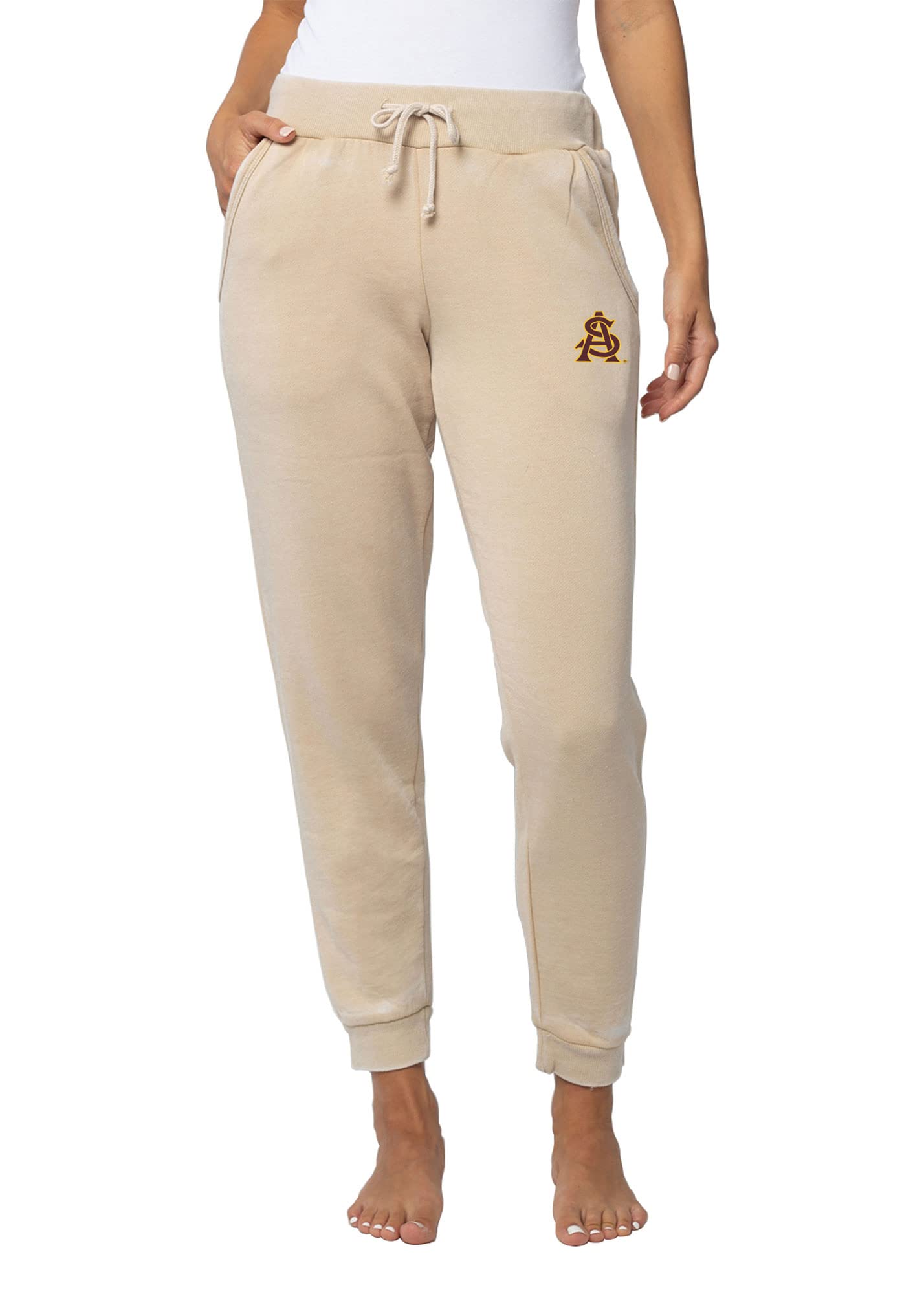 chicka-d Women's Standard Campus Sweatpants, Oatmeal, Medium