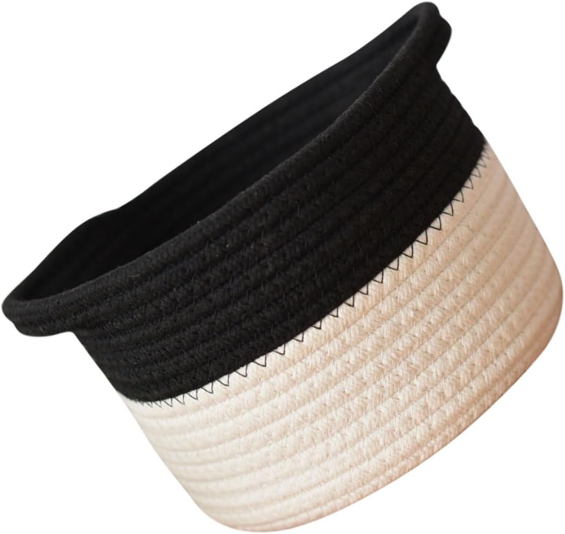 CHILDWEET Cotton Rope Basket Storage Boxes Desk Organizer Home Decor Snack Holder Woven Basket
