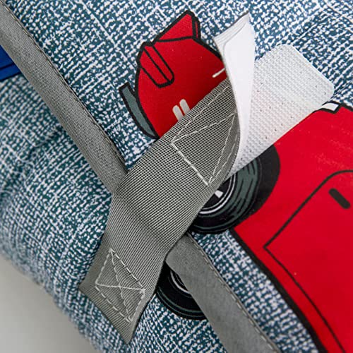 Wake In Cloud - Nap Mat With Removable Pillow For Kids Toddler Boys Girls Daycare Preschool Kindergarten Sleeping Bag, Sports Race Cars Supercars On Gray Grey, 100% Soft Microfiber #TOP4