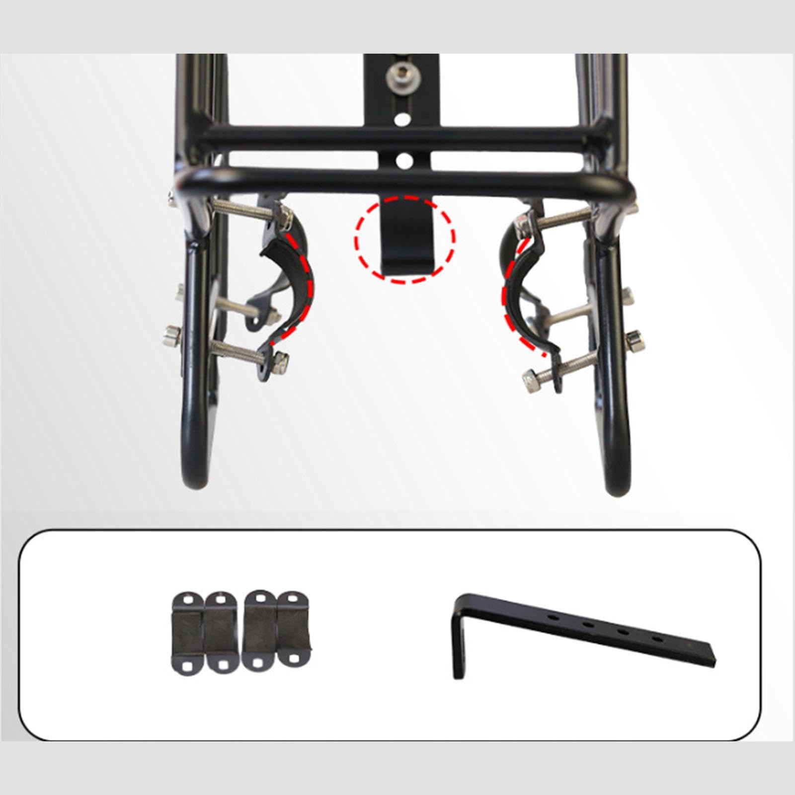Milageto Porte-Bagages Avant en Aluminium pour vélo, Accessoire pour VTT et randonnée