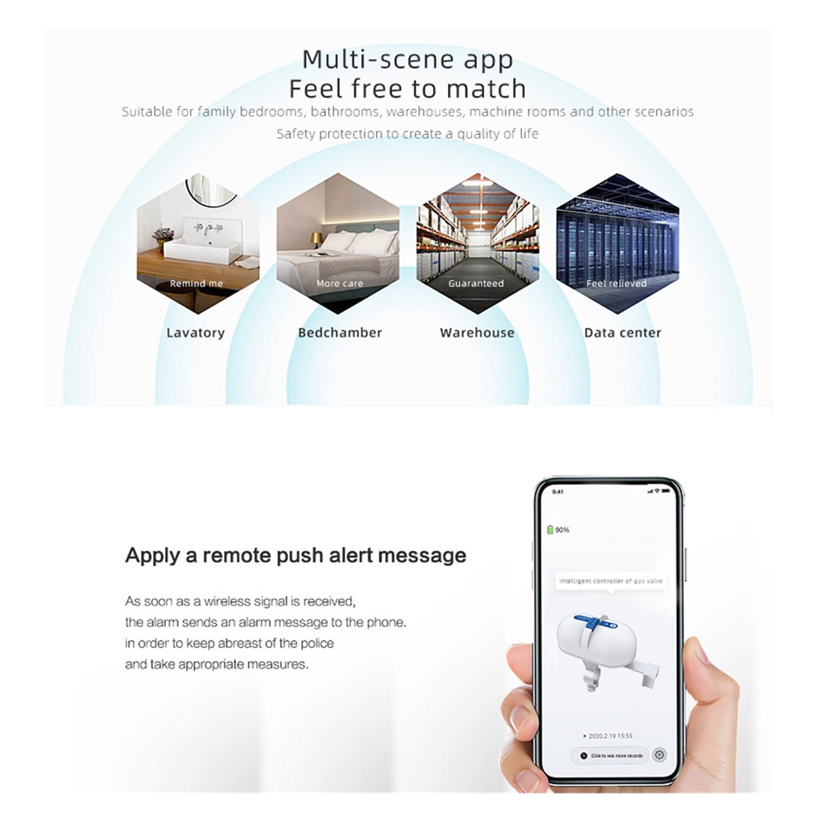 Válvula de hogar inteligente Control de automatización de agua inteligente de agua/gas WIFI Válvula inteligente WIFI Válvula de control de agua(2pcs)