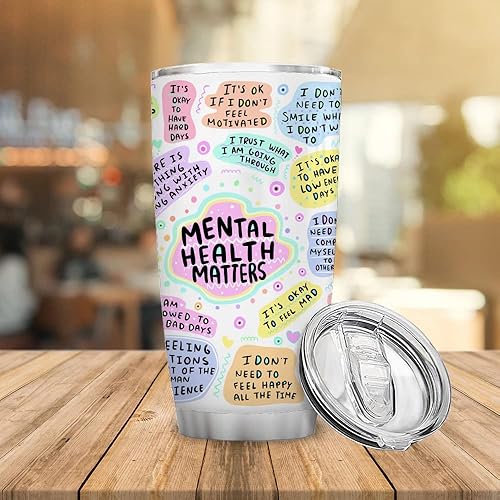 Miniatura 3 de ATHAND Regalo de 20 onzas para mujeres, regalo de desglose de salud mental, el mejor regalo de cumpleaños, para mujeres, ideas de amigos mejorados,