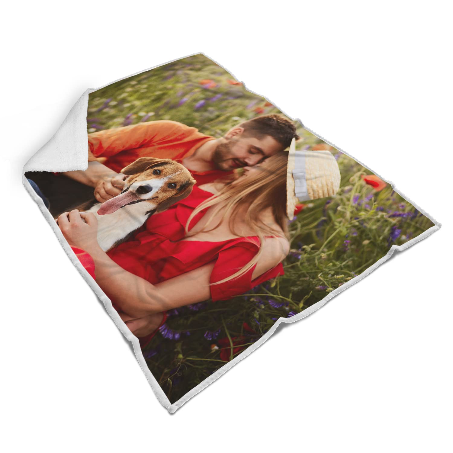 Coperta Personalizzata con Foto 155x120 cm. Plaid Personalizzato. Idea Regalo per lui e per lei. Plaid con Foto. Idea Regalo originale