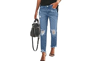 Stylish Women's Plus Size Boyfriend Jeans: Classic Denim Style