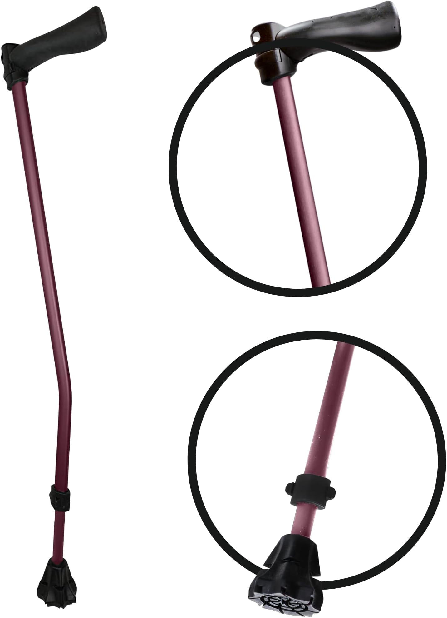 Dynamo Cyclone Walking Cane – Adjustable Cane for Women, Men & Seniors – Stylish Single Point Walking Stick for Balance & Support – Lightweight, Heavy Duty Walking Aid for Stability & Comfort (Purple)