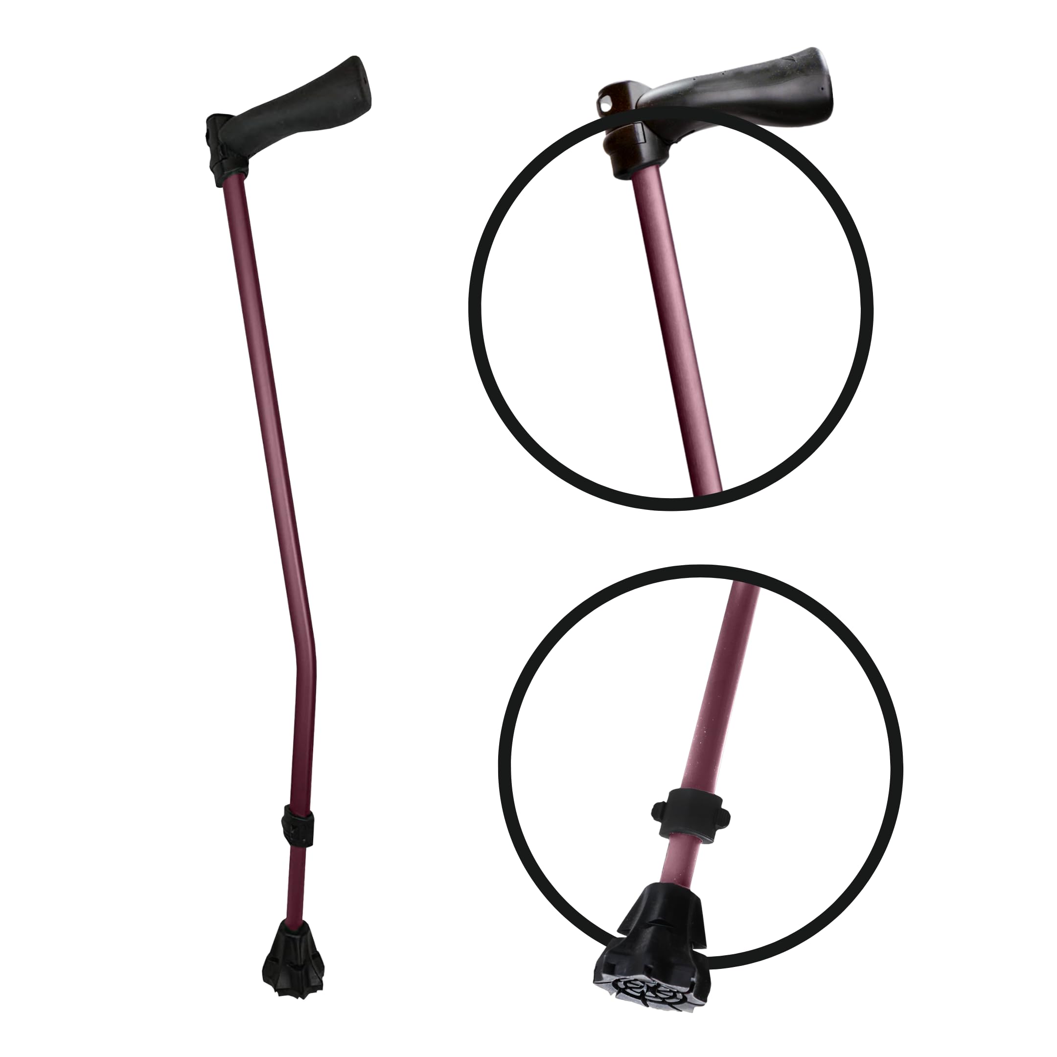 Dynamo Cyclone Walking Cane – Adjustable Cane for Women, Men & Seniors – Stylish Single Point Walking Stick for Balance & Support – Lightweight, Heavy Duty Walking Aid for Stability & Comfort (Purple)