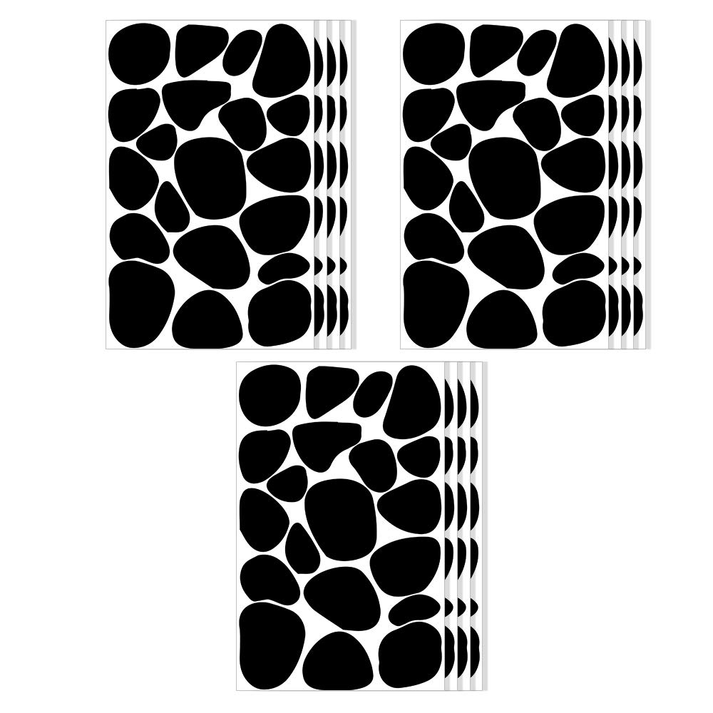 Packwith 240 Black Spots Pack Of 12 Sheets/240 Black Dots Irregular Polka Dot Stickers Black Wall Stickers For Kids Polka Dot Wall Stickers (1.5 To 5 Cm) Dalmatian Wallpaper Living Room Wall Sticker Packwith®