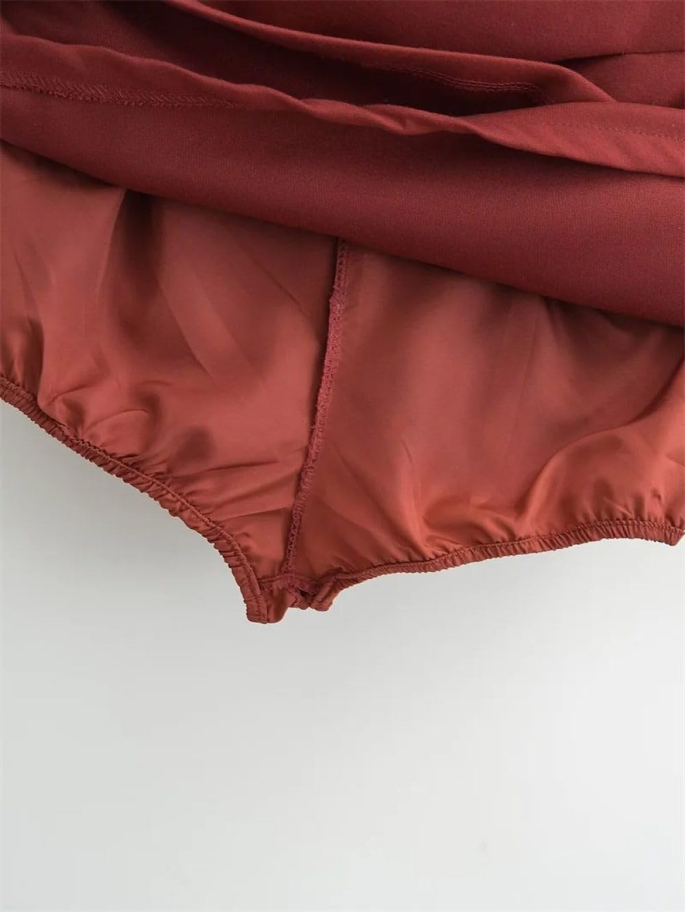 SWEPER Jupe Courte Femme - Jupe Fine en Laine pour Femmes, Mini Jupe Taille Haute avec Plis Décoratifs, Fermeture Éclair Au Dos, Mode Printemps