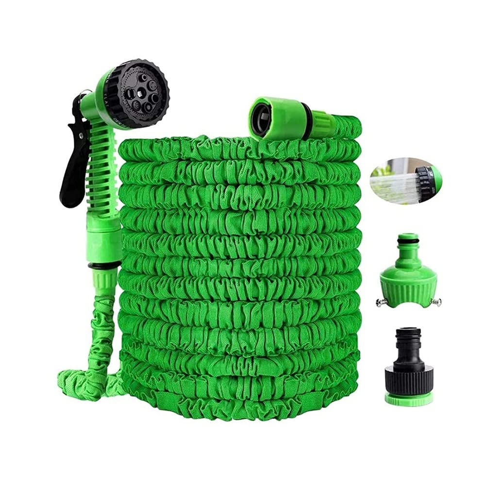 Gartenschlauch expandierbarer Flexibler magischer Schlauch mit 7 Funktion Sprühdüse 45m erweitert Wasser Schlauchrohre Schnellverbinder Leichtgewicht für Auto-Gartenwäsche (Color : 150ft)