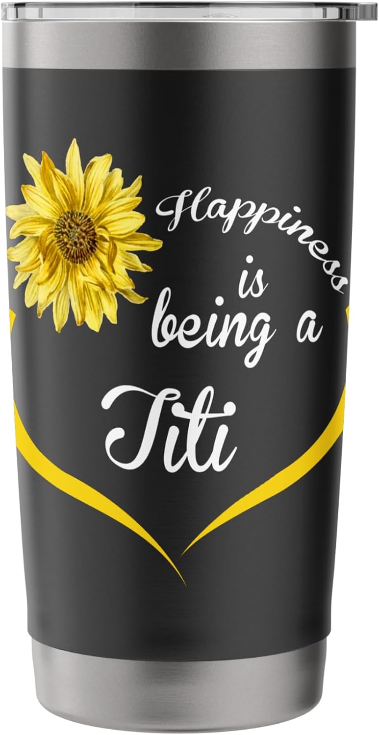 Titi Gift: Happiness Is Being A Titi Stainless Steel Insulated Tumbler image 3