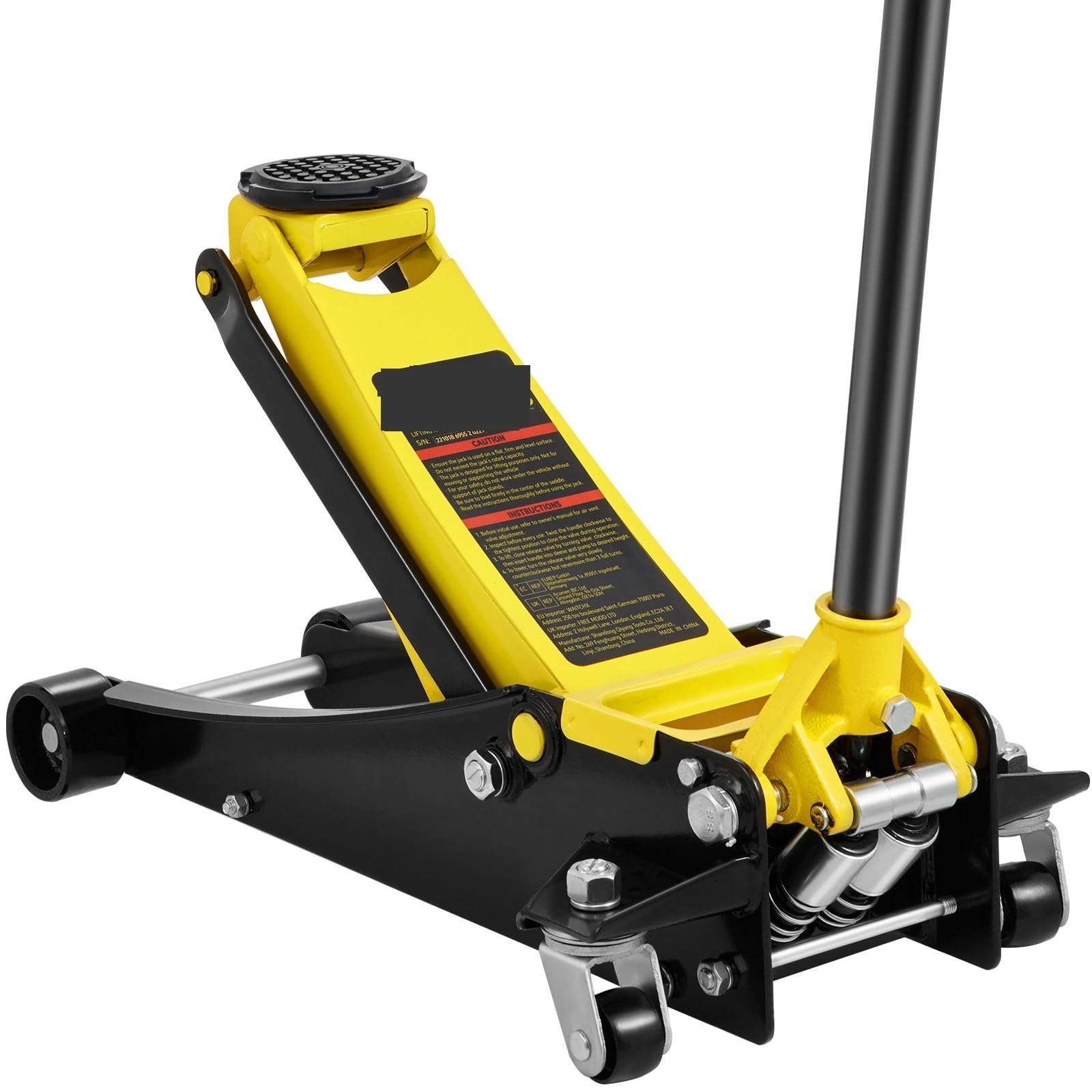 JVDDI Hydraulic Jack Car Jack 2.5-4Ton Floor Jacks Heavy-Duty Steel Racing W/Dual Pistons Quick Lift Pump Tire Change Lifting Repair Tool for Vehicle SUV Van Truck Repair(3T)