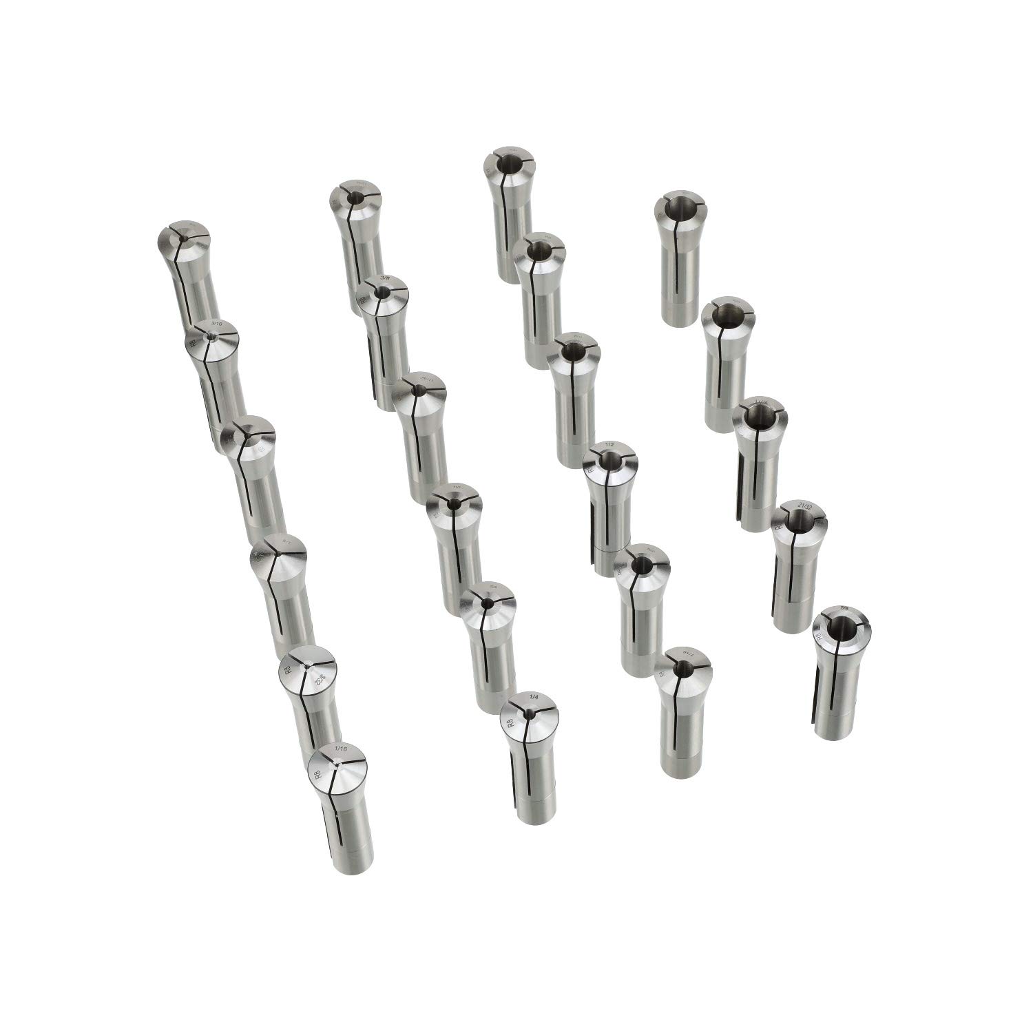 HHIP 3900-0009 23 Piece R8 Collet Set (1/16-3/4 Inch By 32NDS)