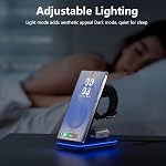 3 in 1 Wireless Charging Station, Wireless Charging Stand for Samsung Watch and Cellphone, Induction Charger for Samsung S25 Ultra, Watch Ultra/7/6/5, Wireless Charger for Galaxy Buds (NO Adapter)
