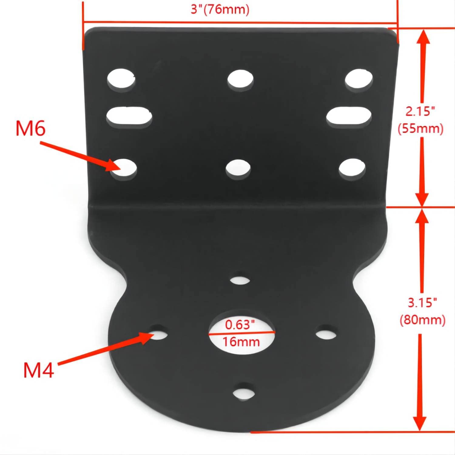 Antenna Mast Clamp with U-Bolts for Ham UHF VHF CB Cellular Trucker, Mount Bracket for N Female Type Connector, Outdoor/Attic Antenna Mounting Holder (Black)