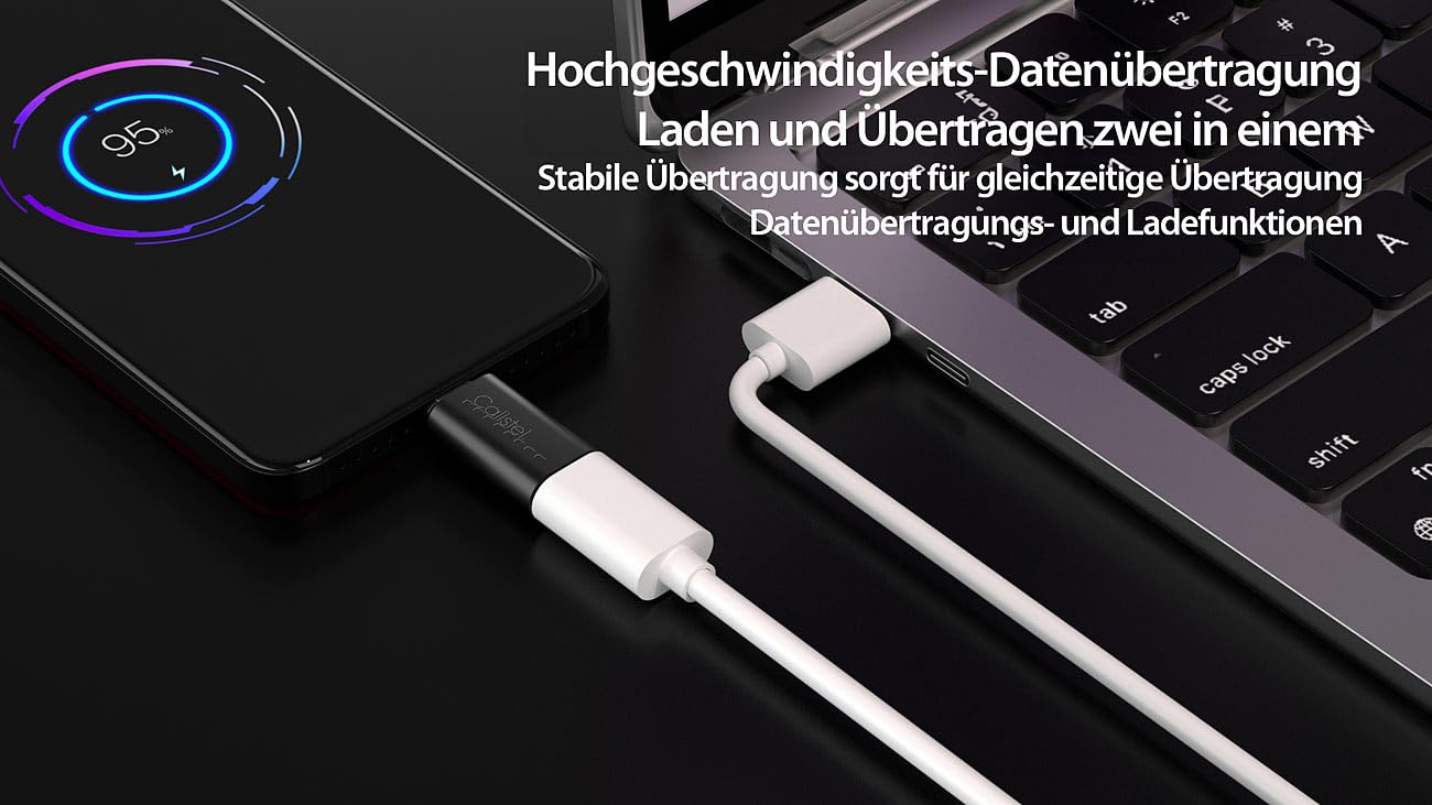 Callstel 6-częściowy zestaw adapterów USB, OTG-USB, Lightning, 60 W PD