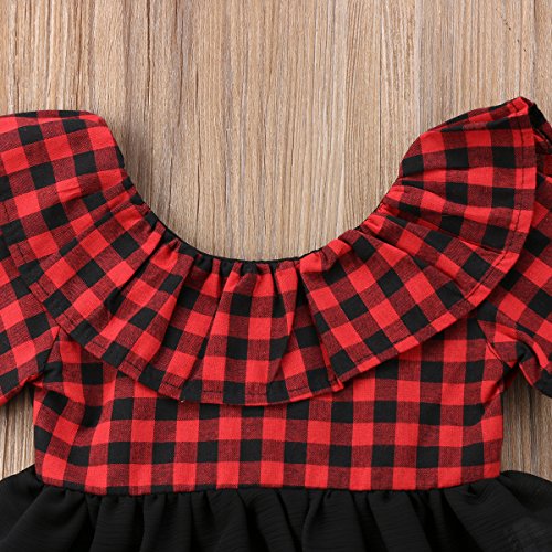 Crianças da Criança do Bebê Meninas Xadrez Vestido de Tutu Casual Chiffon Roupas de Verão Vestido de