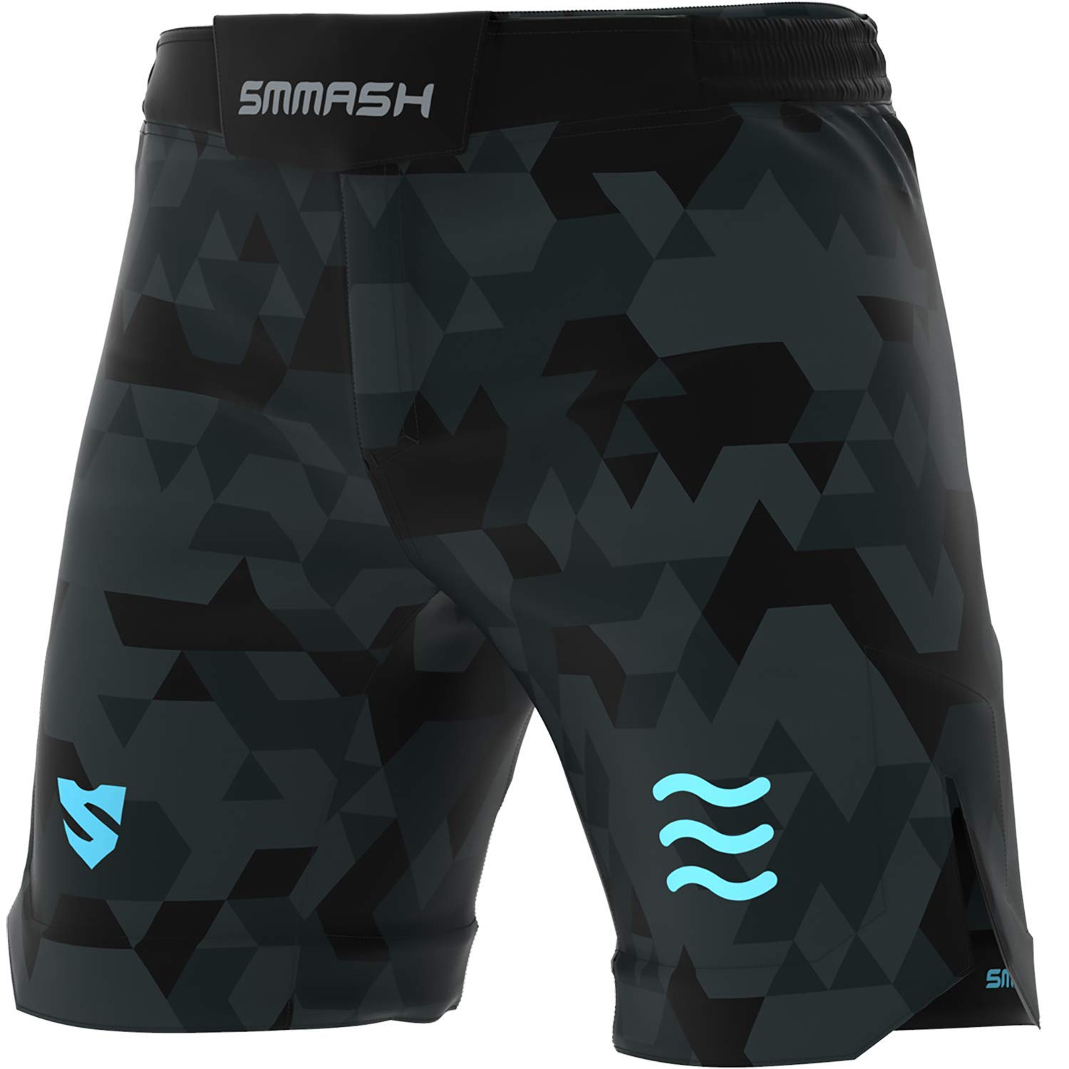 SMMASH Short D'entraînement Sport pour Homme Pantalon De Boxe Thaibox Muay Thai MMA Gym Fitness Respirant Fermeture Velcro Résistant Ultraléger