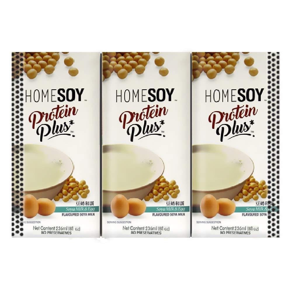 HomesoyProtein Plus Soya Milk & Egg Flavoured Soya Milk 236ml (12 Count)