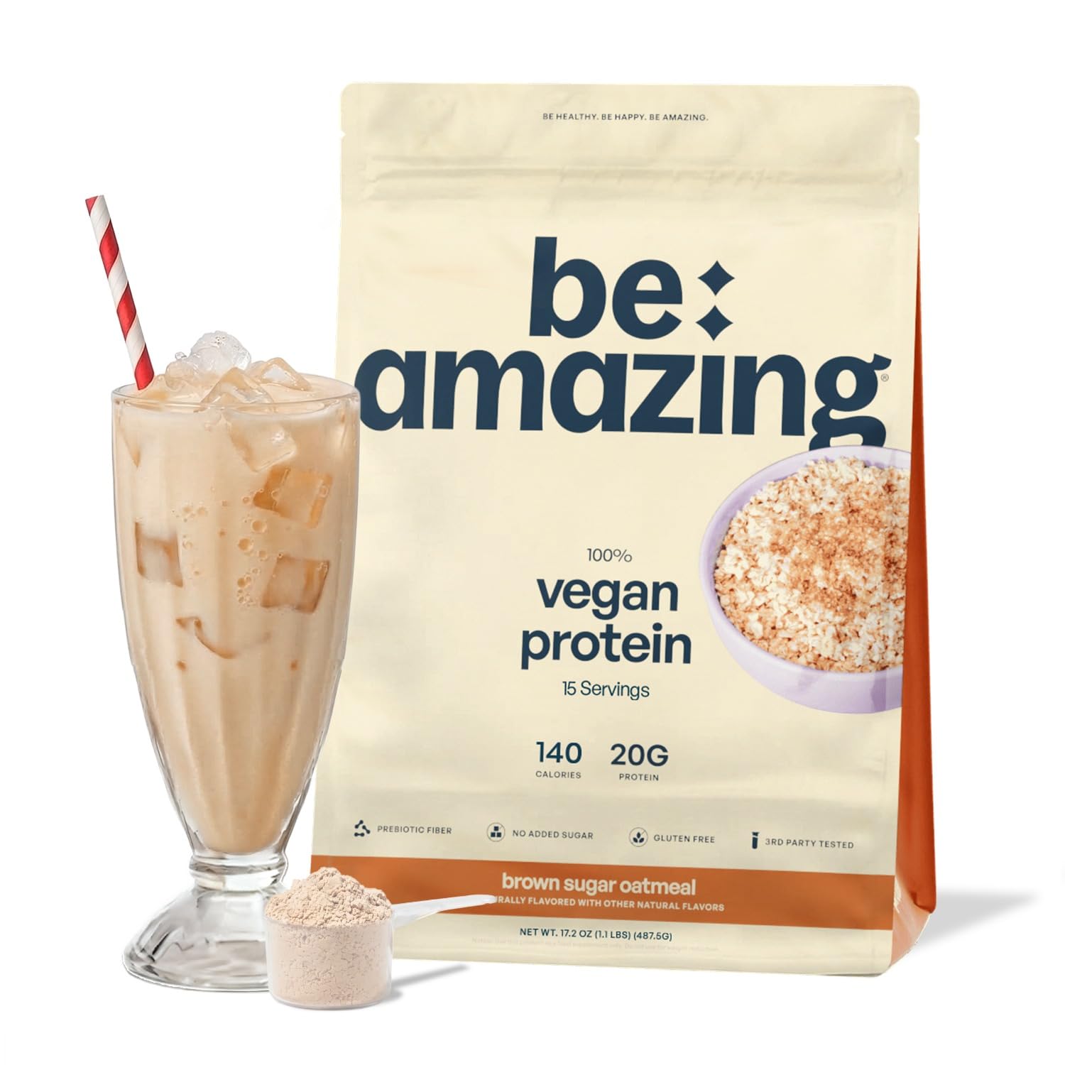 BE AMAZING Vegan 20g Protein Powder, Brown Sugar Oatmeal, 25 Servings — Amazon image 9