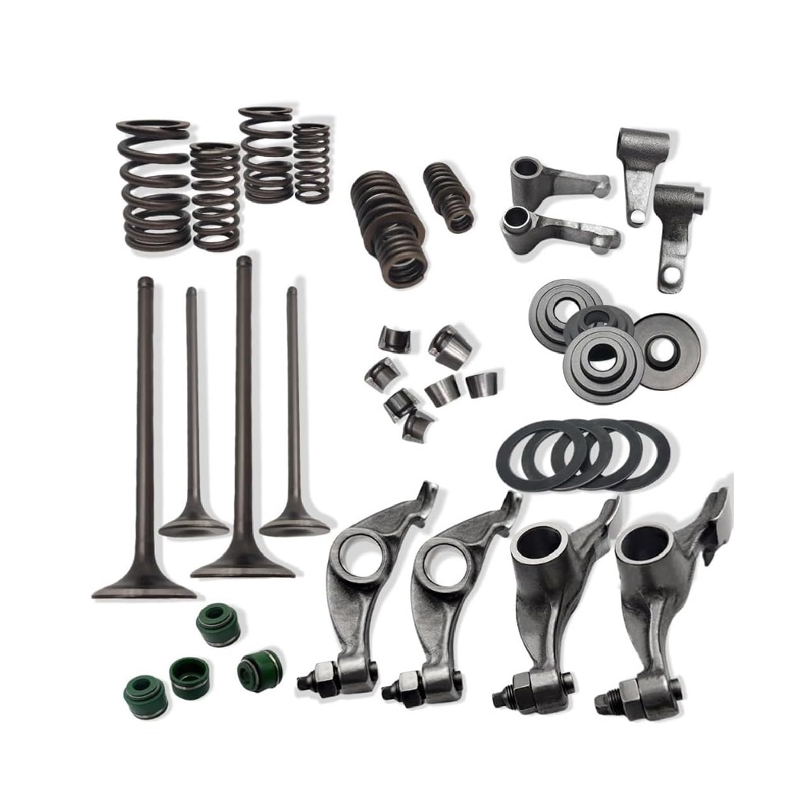 rodillo balancín escape Compatible con Honda TRX400E TRX400X 400EX 400X 2x4 1999-2014 XR400R 1996-2004 Kit de brazo basculante de resorte de sello de válvula de motocicleta varilla empujadora escape