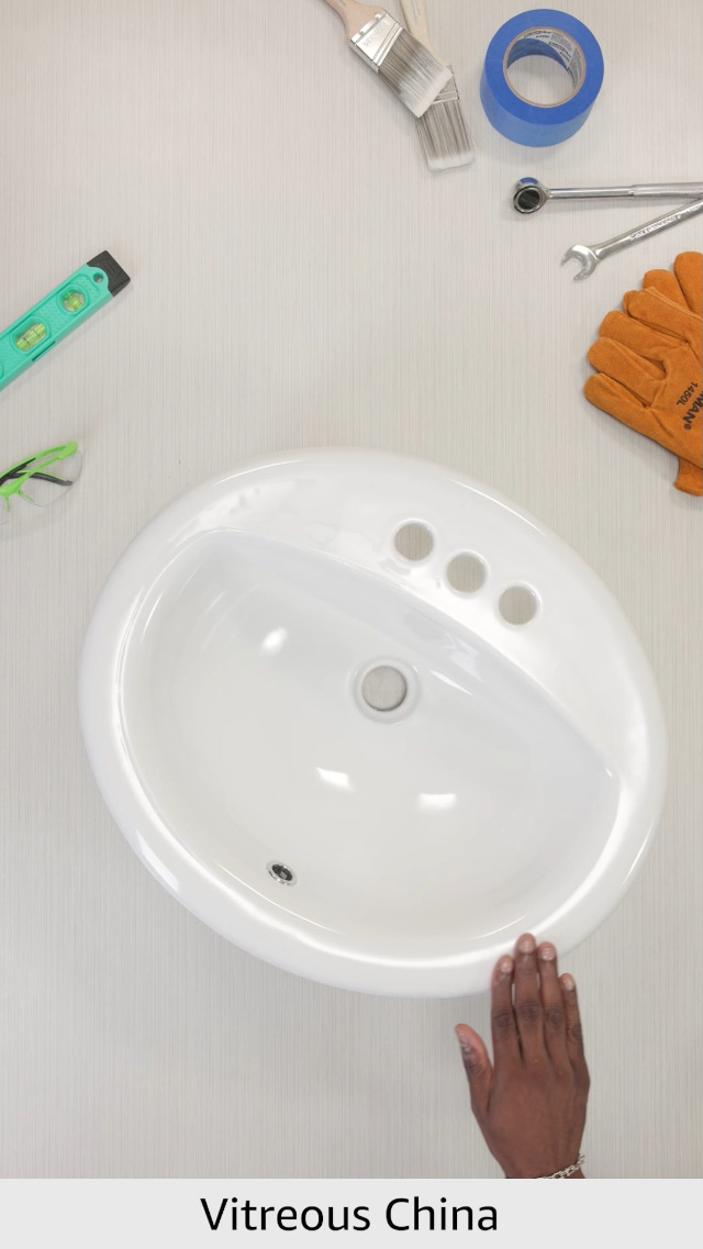 Design House 573428 Oval Drop-in Sink 20x17 Single Basin in White