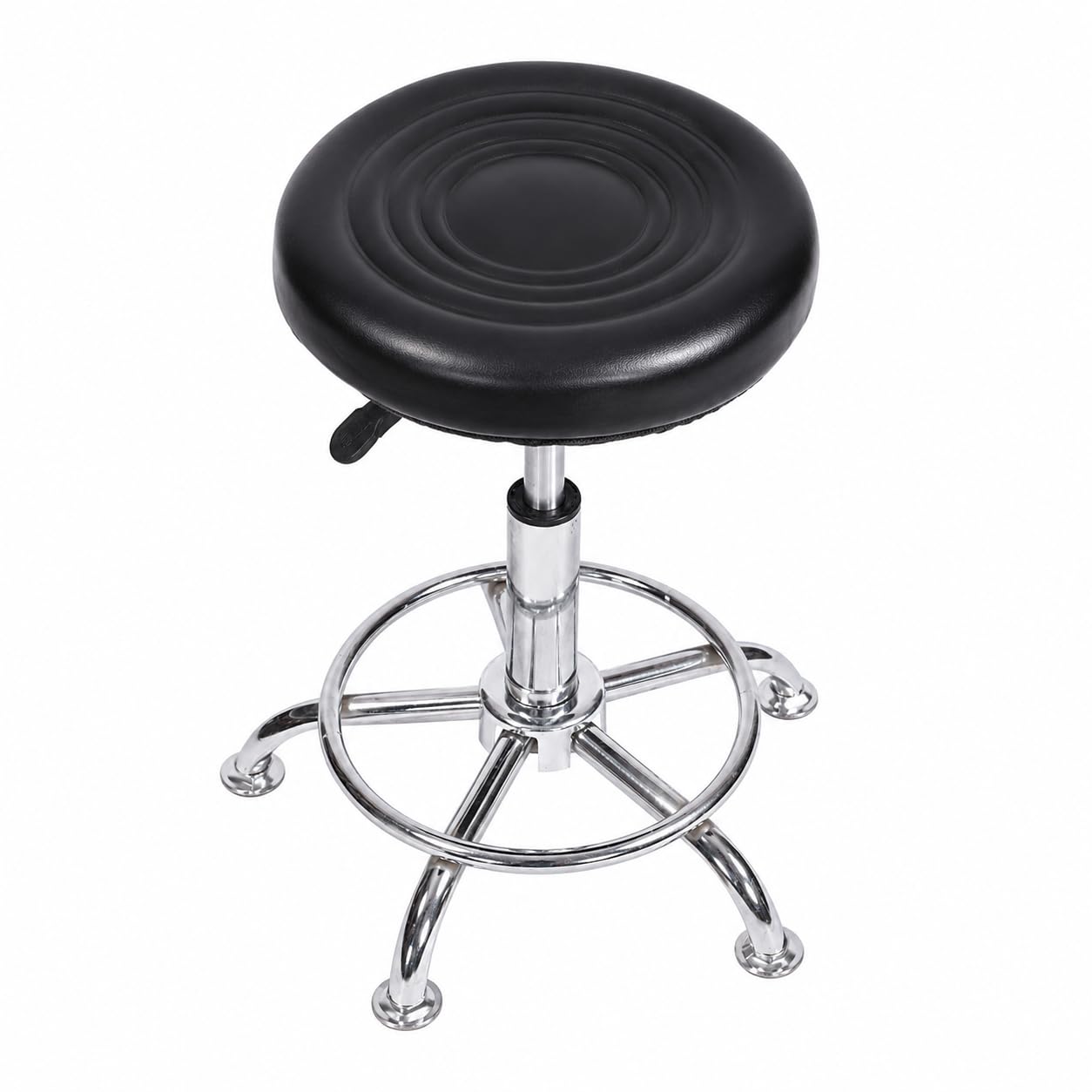 lumiq professional hydraulic doctor stool chair with adjustable height, premium cushioned round seat & chrome steel base for salon, spa, clinic & parlour