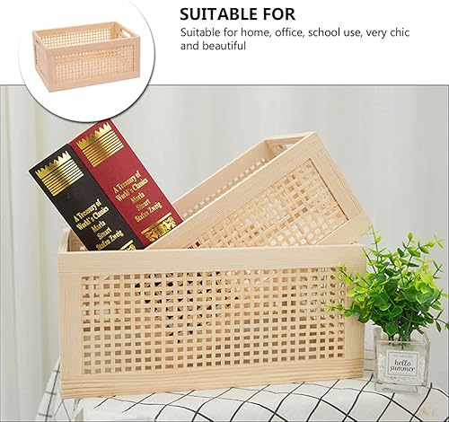 Miniatura 5 de DOITOOL Cesta de almacenamiento de mimbre, cesta de almacenamiento de bambú, cestas de artículos diversos, contenedor de almacenamiento de