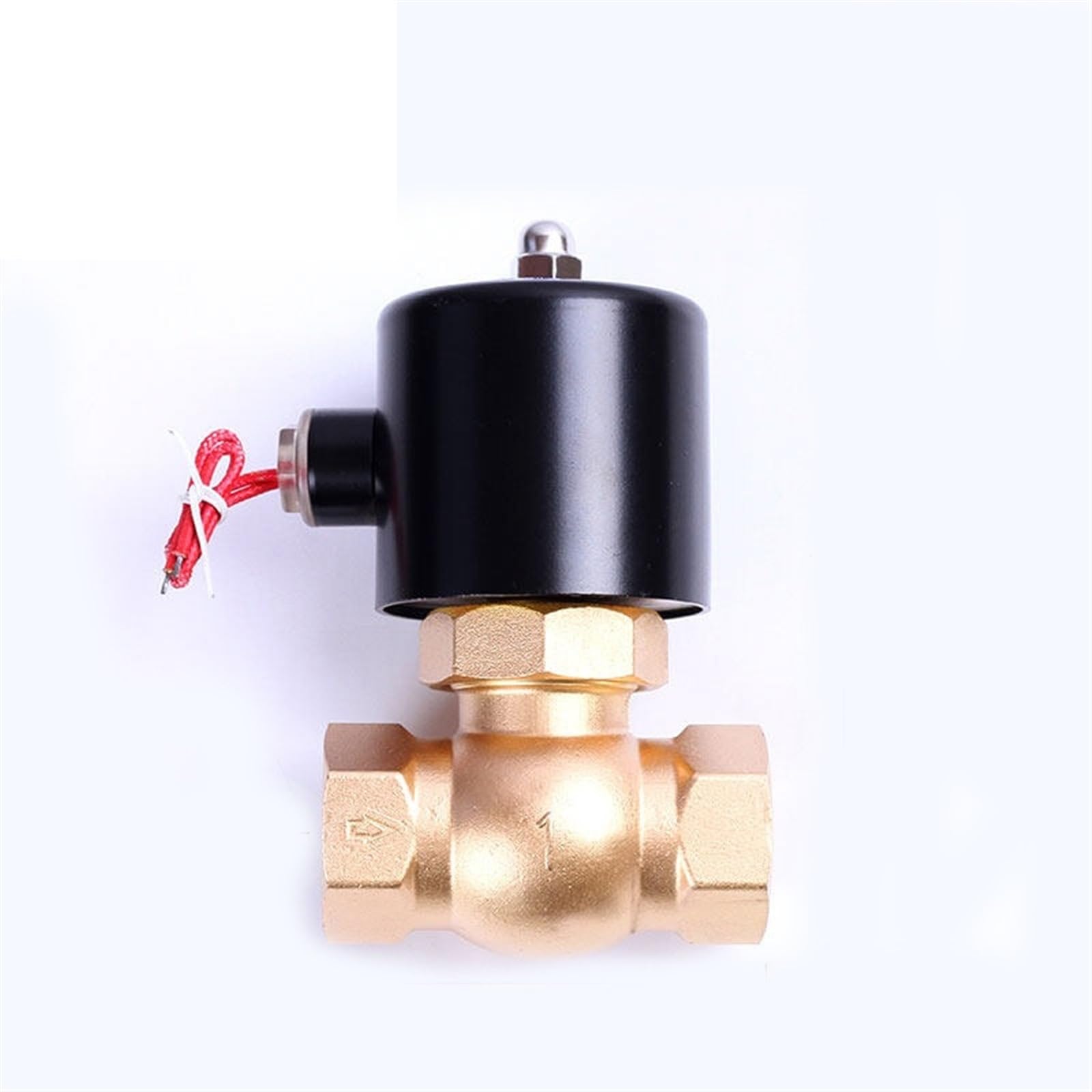 QEFHSVVZE 16bar Brass Normally Closed Water Steam Solenoid Valve 12v 220v 24vac 1"" High Temperature 180℃(Bsp-110vac)