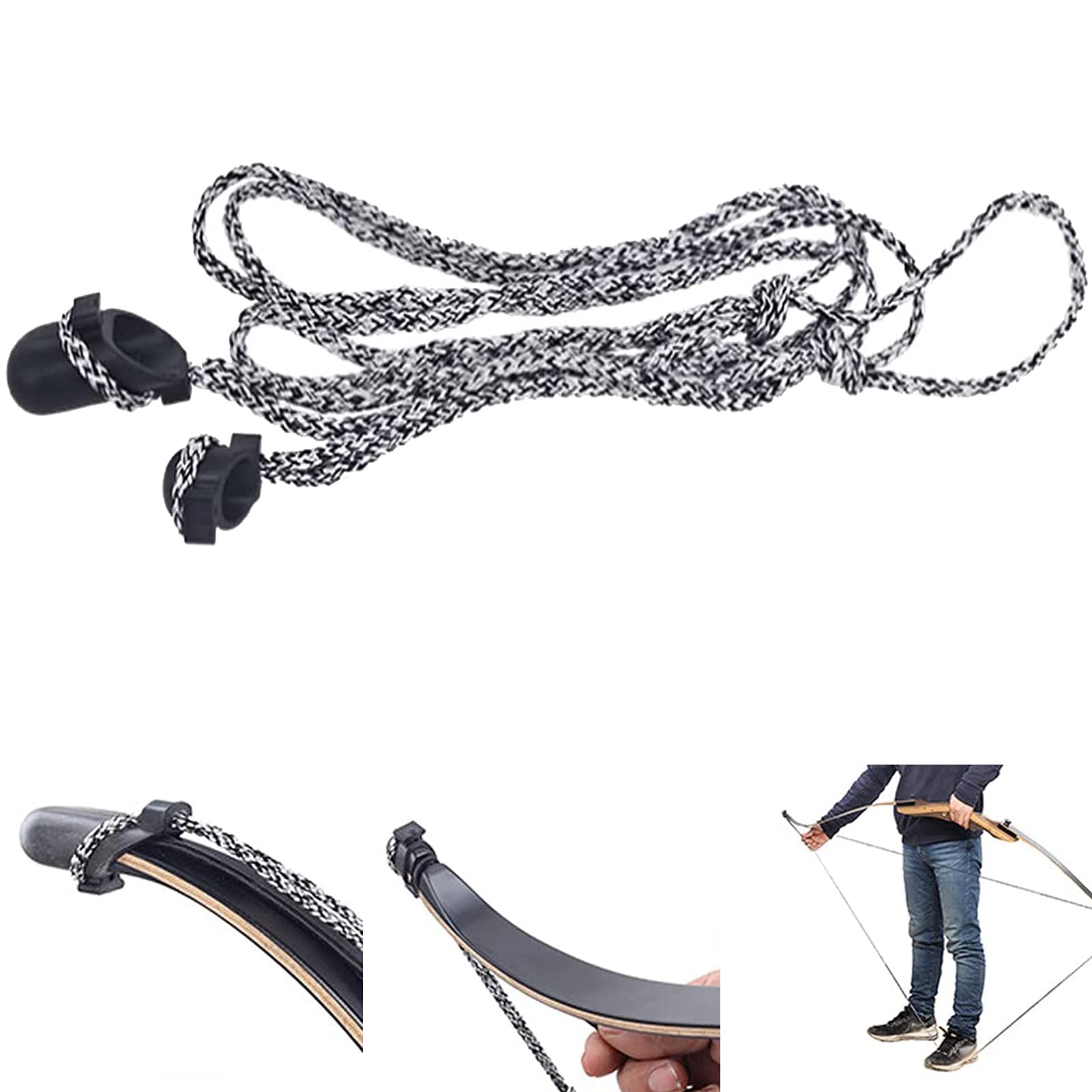 OBTOUTDOOR Nylon Archery Bow Stringer Tool for Compound Recurve Bow Hunting Shooting Target