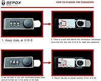 Vista 5 de SEPOX® Twins Safe Book Lock Box, Boxes with Premium Combination Lock - Dorm-safe & Versatile - Authentic Paper Cover - Sturdy Steel