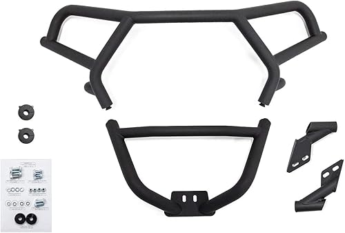 Miniatura 6 de SuperATV Parachoques delantero para Polaris RZR XP Turbo S 2018-2021  2019-2021 XP 4 Turbo S - Soporte de cabrestante incluido - Negro - Hecho de