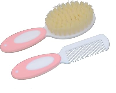 Duruan Baby Hair Brush Soft Goat Bristles-Ideal for Cradle Cap-for Newborns & Toddlers-Natural Perfect Baby Registry Giftâ€¦