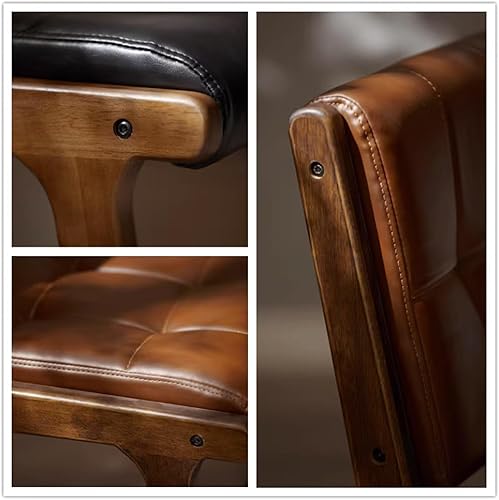 Miniatura 4 de Kitchen Chairs Set of 124, Wooden Dining Chair, Rustic Upholstered Dining Seat, Side Chair for Dining Room, Kitchen, Restaurant(Orange+Brown,1PCS)