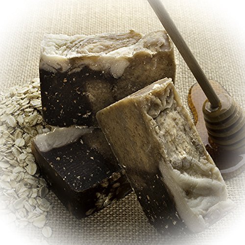 Miniatura 4 de Jabón de avena con miel (4 onzas), tratamiento de piel seca dañada, jabón hecho a mano, alivia la picazón en la piel, aceites esenciales, orgánico