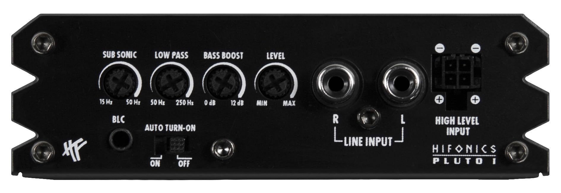 HiFonics PLUTO 1 | Amplificador de potencia digital de 1 canal micro, amplificador de subwoofer clase D con 1 x 375 W RMS