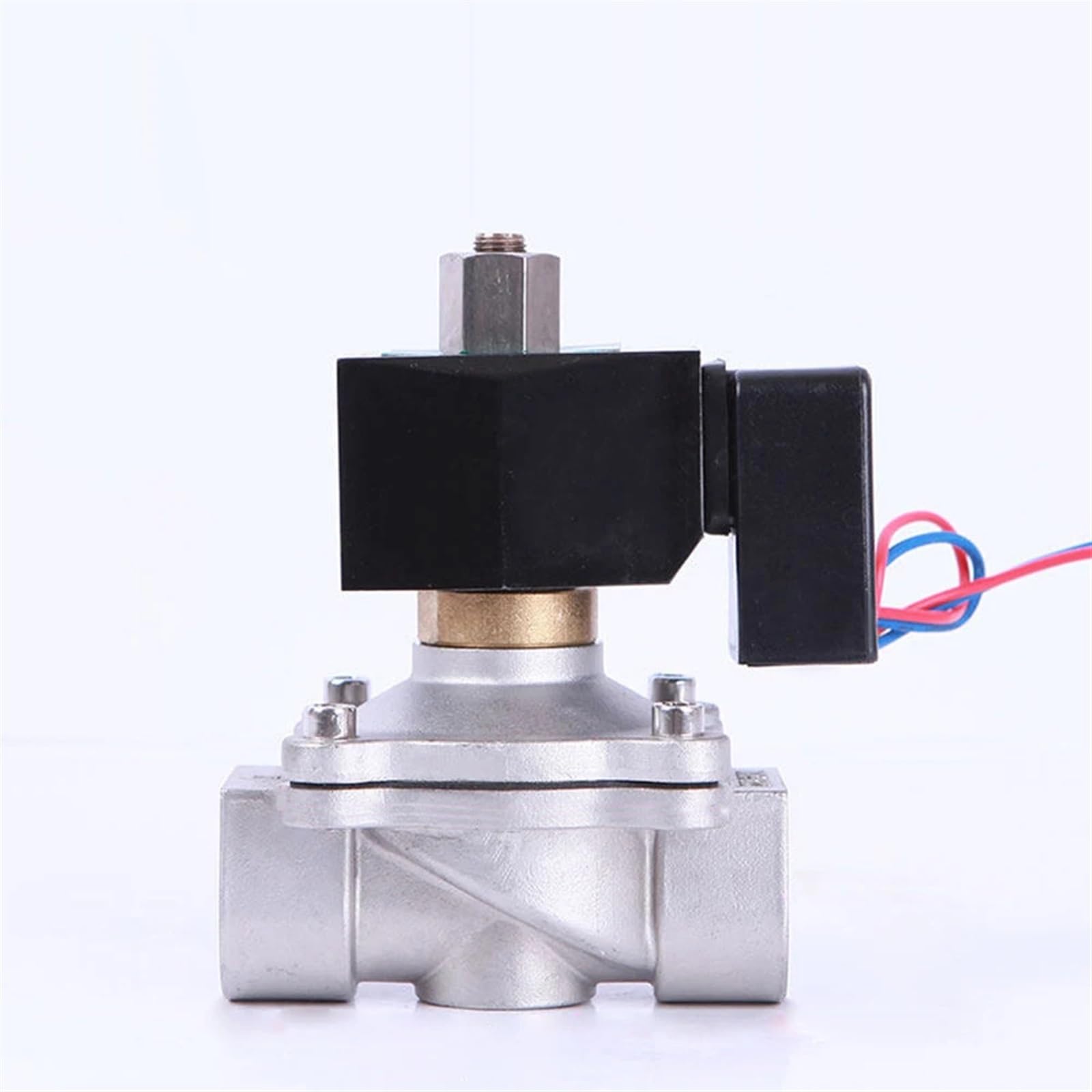 DN25 Normally Open Energy Saving Solenoid Valve Water Stainless Steel 1" Electric Valve IP65 Fully Coil 12V 24V 220V(12VDC-Open)