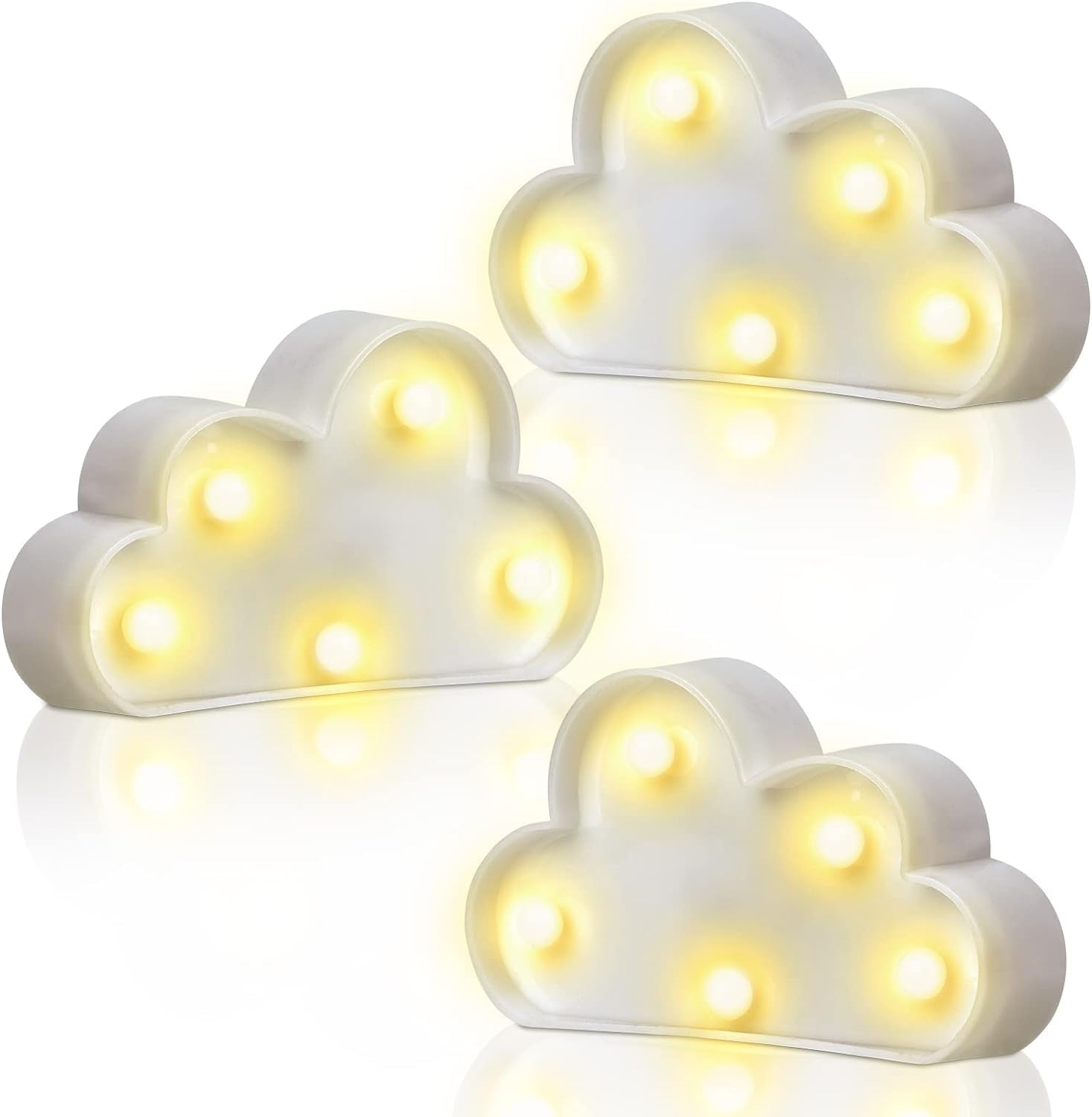 3 Pcs LED Cloud Night Light, Can Be Hung On The Wall Kids Room Room Light, Suitable for Birthday Party Holiday Decoration Baby Room Nursery Decoration (Cloud)